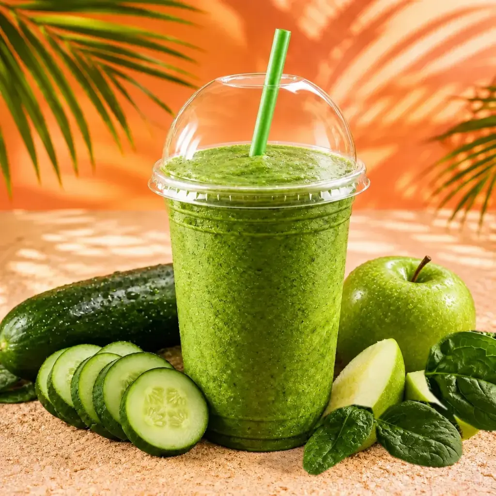 Batido tropical de manzana verde y espinaca